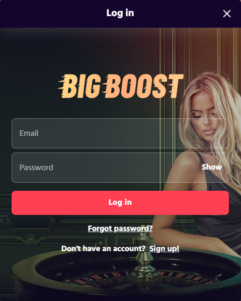 Big Boost Casino log in